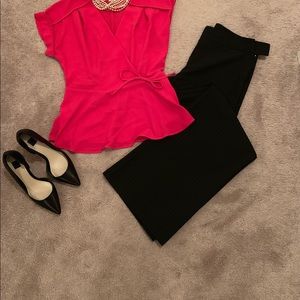 Express wide leg striped pant